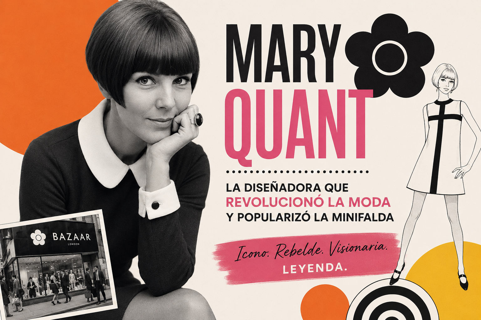 En este momento estás viendo Mary Quant, la mujer que acortó faldas y liberó mentes
