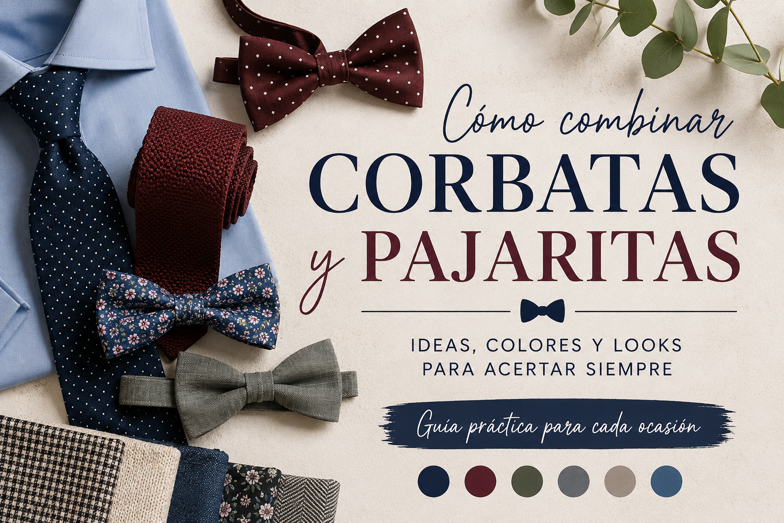 En este momento estás viendo Cómo combinar corbatas y pajaritas con estilo: ideas, colores y looks para acertar siempre