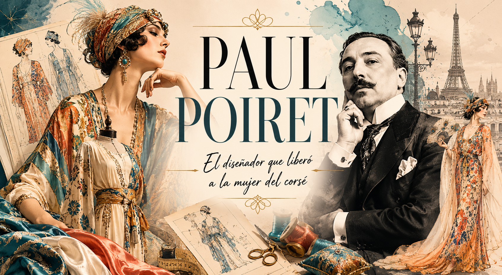 En este momento estás viendo Paul Poiret: El Diseñador que Liberó a la Mujer del Corsé