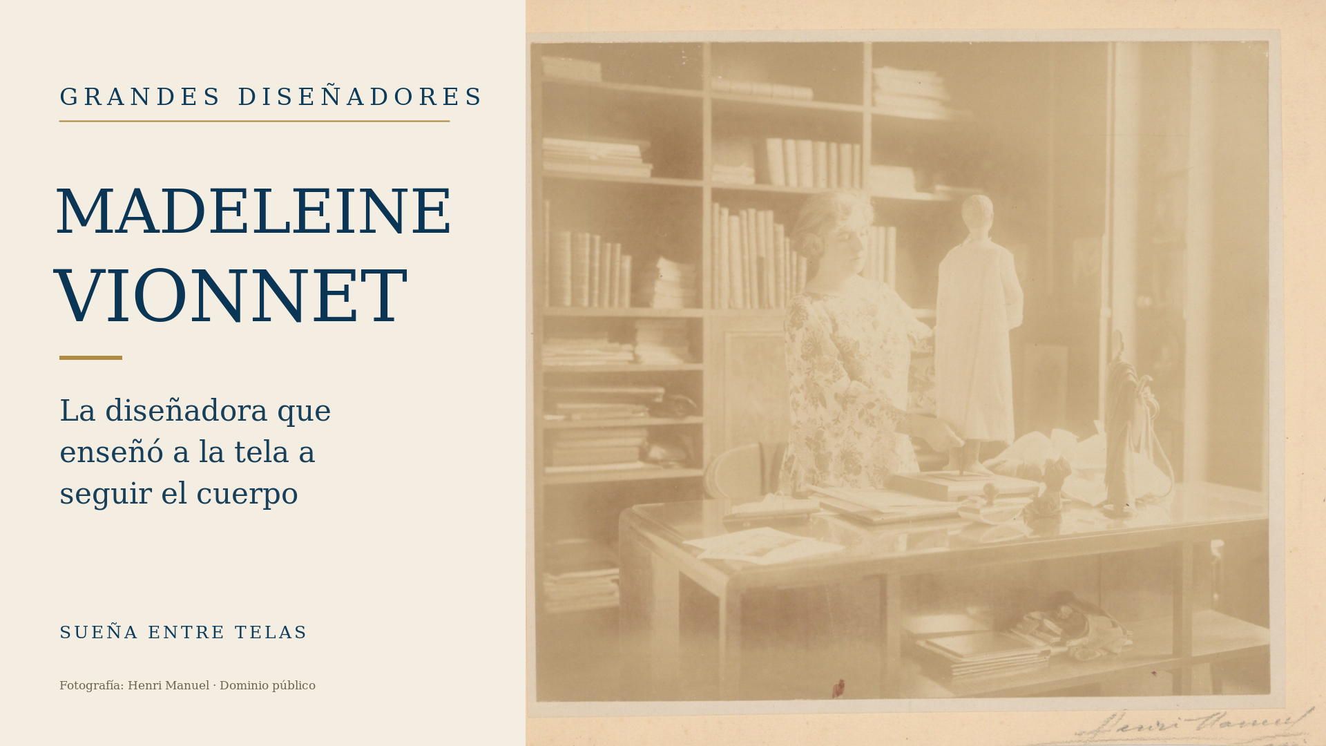En este momento estás viendo Madeleine Vionnet: la diseñadora que enseñó a la tela a seguir el cuerpo